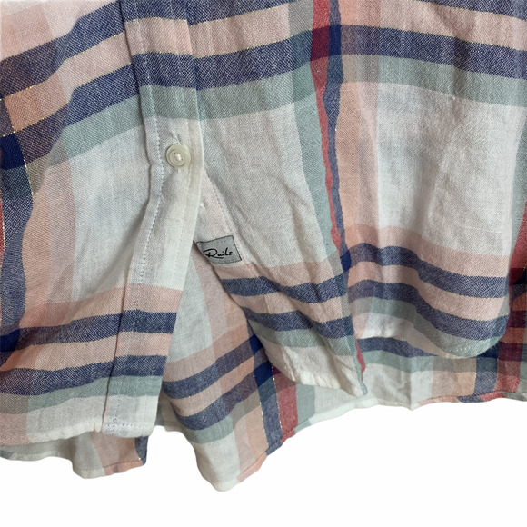NWT Rails Charli Plaid Button Down Blouse Shirt L - Picture 7 of 12